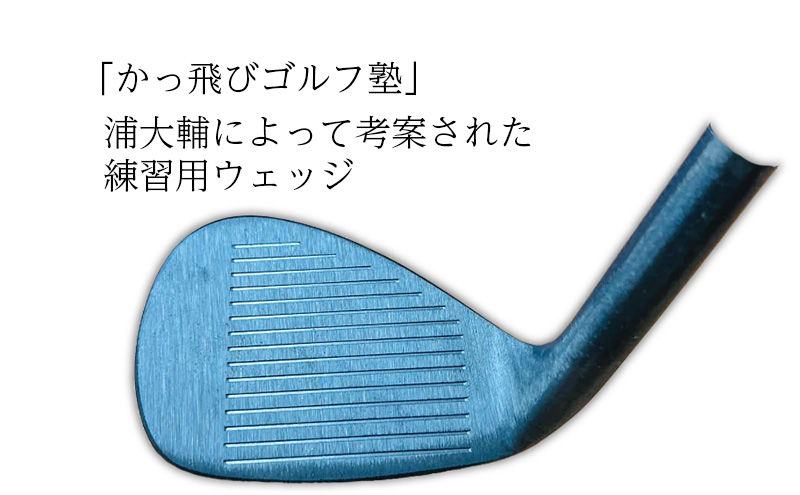 ゴルフウェッジ AIM Design 51.5°10バンス ( ガンブルー ) かっ飛びゴルフ塾 浦大輔 考案 ヘッドのみ ゴルフ ウェッジ AIM Design 51.5°10バンス