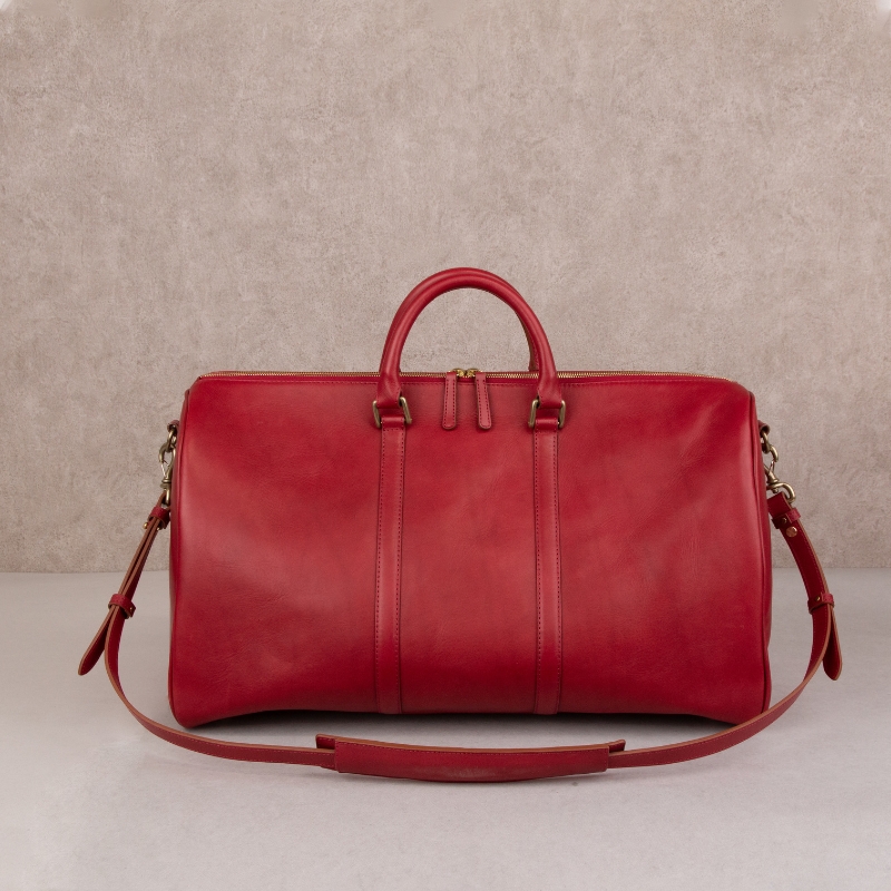 ボストンバッグ 本革 日本製 レザー 旅行 カバン トラベルバッグ  WH-24 レッド レッド