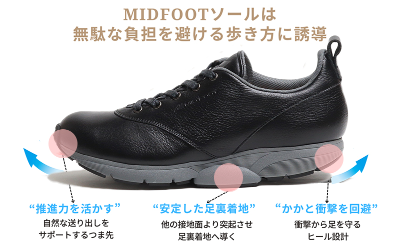 MIDFOOT ( ミッドフッド ) 紳士靴 レザースニーカー MF002JM