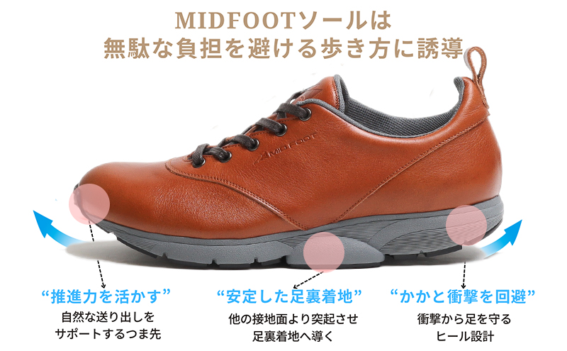 MIDFOOT ( ミッドフッド ) 紳士靴 レザースニーカー MF002JM