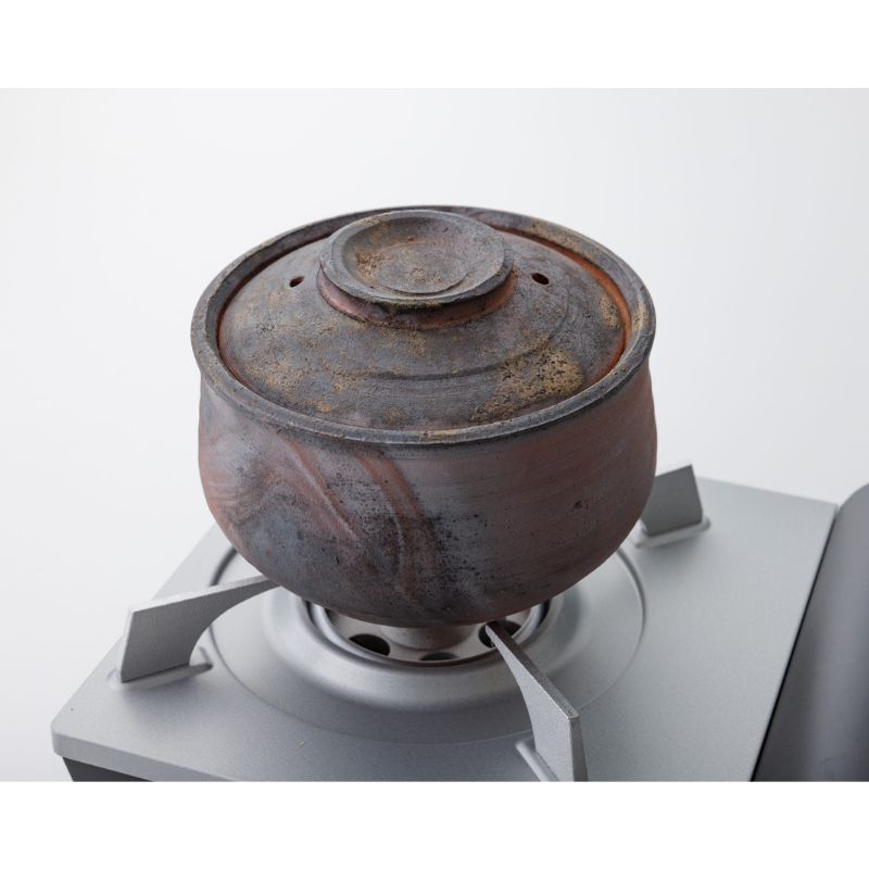 ルビーレッド　耐火性備前焼3合どんぶり（レンジ専用・食洗機可）