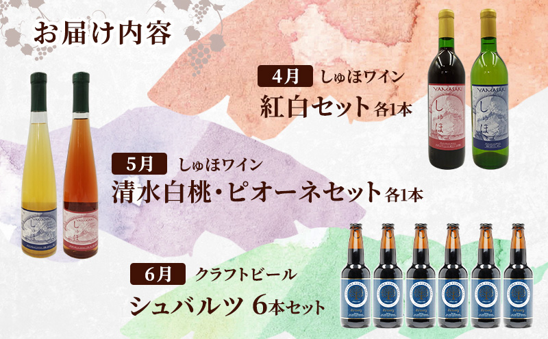 定期便［2025年先行予約］ドイツの森 是里ワイナリー ほろよい 定期便 3回コース クラフトビール ワイン ソーセージ