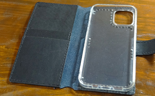 本革製手帳型iPhoneカバー iPhone12/12Pro用 ＜ブラウン＞ 国産牛ヌメ革 スマホ 手帳型 カバー iPhone iPhone12 iPhone12Pro 本革 レザー 革製品 ブラウン F6L-304 ブラウン