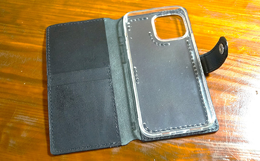 本革製手帳型iPhoneカバー iPhone12mini用 ＜ワイン＞ 国産牛ヌメ革 ハンドメイド スマホ 手帳型 カバー iPhone iPhone12mini 本革 レザー 革製品 ワイン F6L-319 ワイン