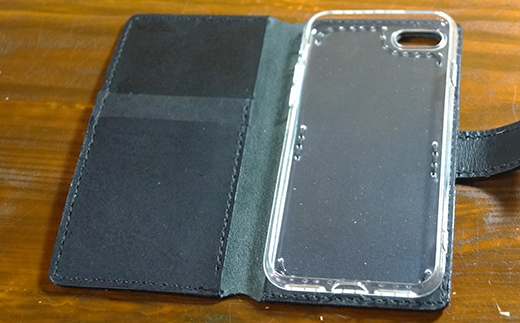 本革製手帳型iPhoneカバー iPhoneSE第2世代/第3世代用 ＜ワイン＞ 国産牛ヌメ革 ハンドメイド スマホ 手帳型 カバー iPhone iPhoneSE 第2世代 第3世代 本革 レザー 革製品 ワイン F6L-325 ワイン