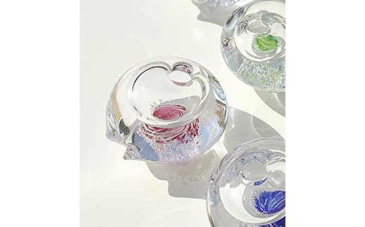 ＜ガラス作家 池本美和＞游水 ゆうすい ＜濃ピンク×薄ピンク＞ 硝子 ガラス 一輪挿し ペン立て 池本美和 贈り物 ギフト F6L-441 濃ピンク×薄ピンク