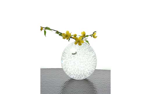 ＜ガラス作家 池本美和＞一輪挿し「Water Garden」 吹きガラス 硝子 ガラス 一輪挿し 花瓶 池本美和 贈り物 ギフト F6L-484 一輪挿し「Water Garden」