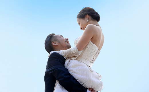 やけの海岸フォトウエディング 記念日 食事券 2名 夕日百選 ウェディング タキシード ドレス 写真 撮影 F6L-606