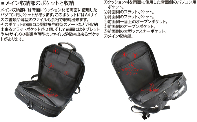 VanNuys 大人のワーキングベース ハイエンドプレミアム ビジネスリュック/Tokyo仕様-M（最も標準的なサイズ）／サイドバックル2個・折り畳み傘ホルダーセット