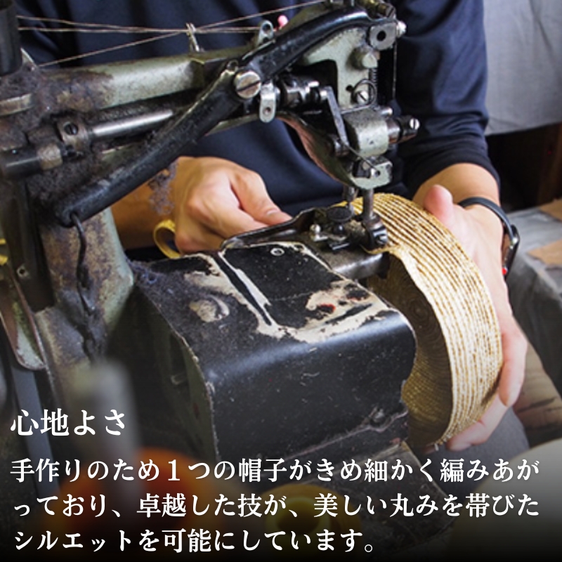 【藤巻百貨店×丸高製帽所】麦わら 中折れ帽 (ブラック) ファッション小物 帽子