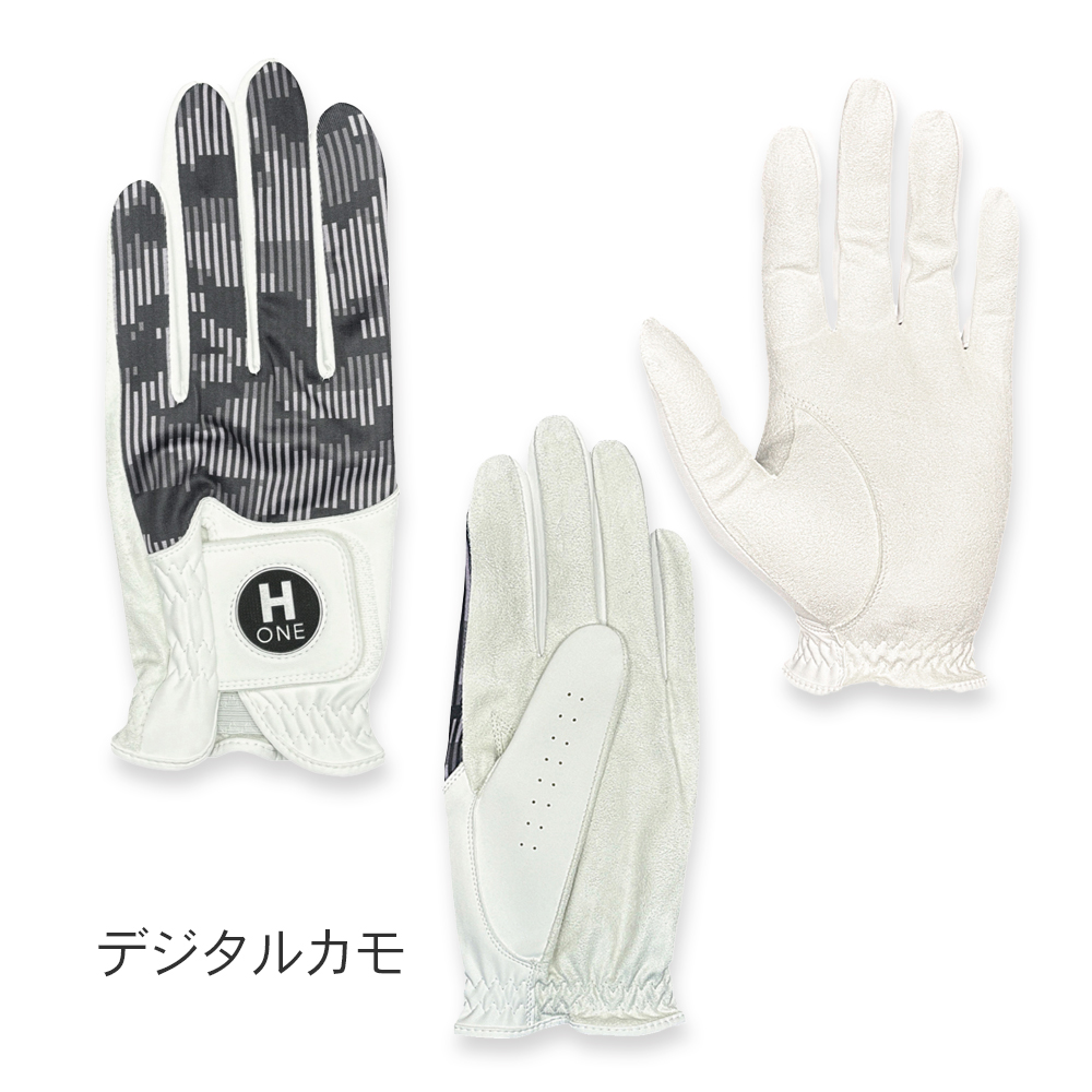 ゴルフ用手袋（メンズ左手用）H-ONE Graphic (エイチ-ワン グラフィック) 22cm/デジタルカモ