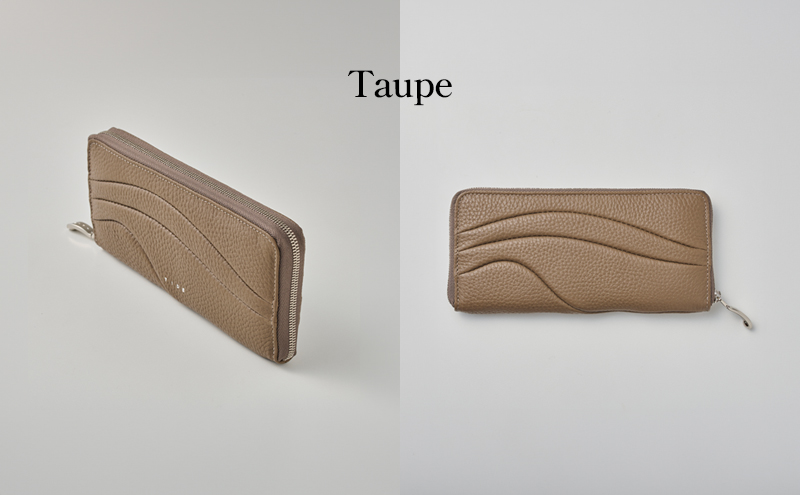 【TIDE】07/42 LONG WALLET Taupe 財布 ウォレット 牛革 レザー 東かがわ