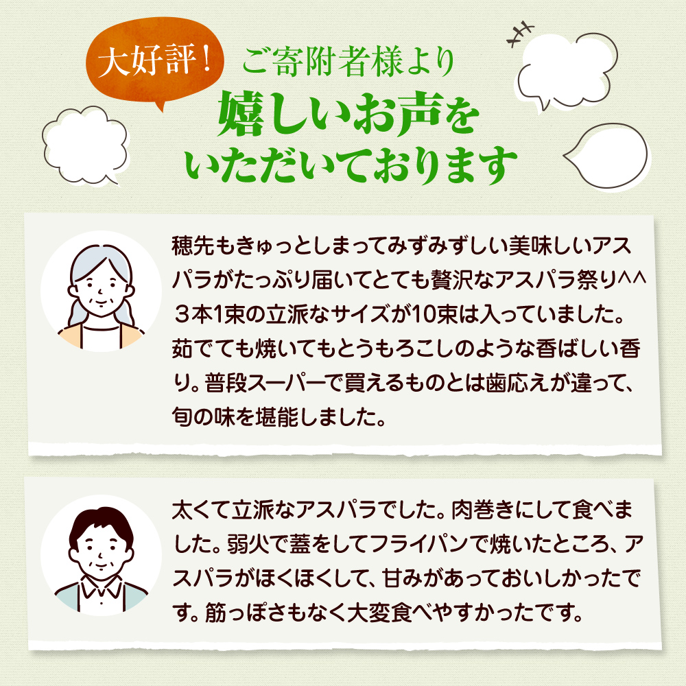 アスパラガス【さぬきのめざめ】約1kg　LM混合