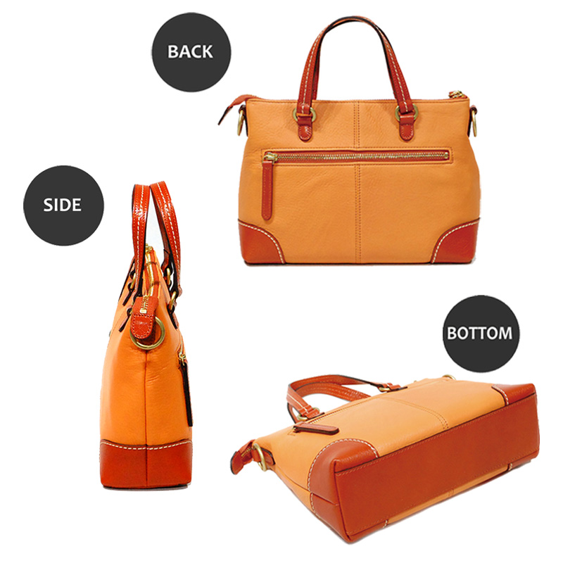 シルキーレザー 2way ミニバッグ 【LIME】：チョコ