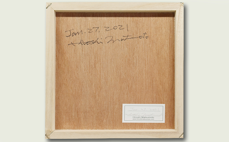 Hiroshi Matsumoto 油彩画 ”Jan. 27, 2021” オリジナル額装(ガラスなし)