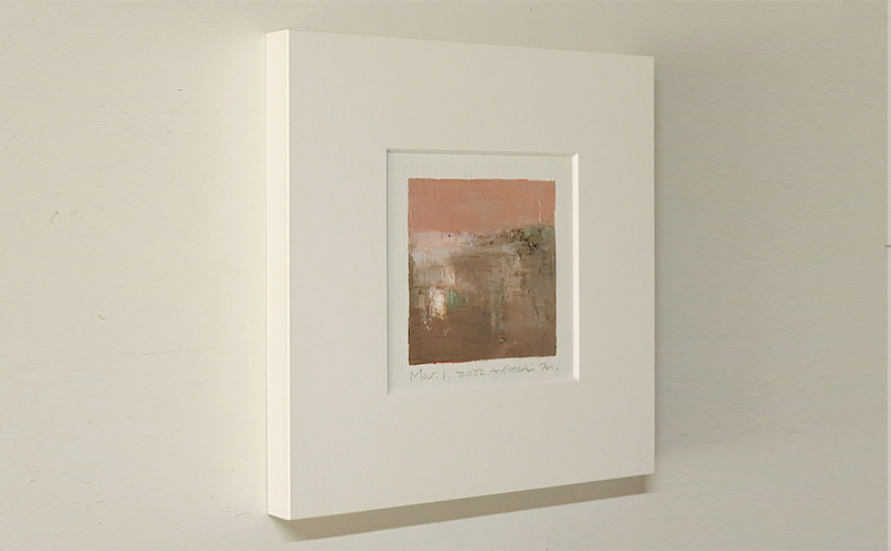 Hiroshi Matsumoto 油彩画 ”Mar. 1, 2022” オリジナル額装(ガラスなし)