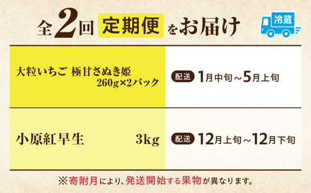 季節の恵み2回定期便S | 果物 フルーツ 青果 青果物 デザート スイーツ 果実 旬 季節 旬の果物 季節の果物 生鮮食品 生鮮 贈答 贈り物 ギフト プレゼント おすそ分け お祝い 内祝い ご褒美 人気 グルメ お取り寄せ 特産品 特産 国産 香川県 三木町 |_mk165-t038