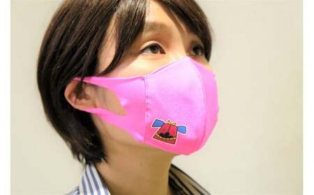 スポーツマスク（獅子キャラクター「舞ちゃん」プリント入り）婦人用ホワイト×3枚| 婦人用 スポーツ スポーツマスク ホワイト 速乾性 消臭機能付き 日本製 ギフト プレゼント 職人 手作り 香川県 伸縮素材 国内 国産 レガン おすすめ |_mk020-043