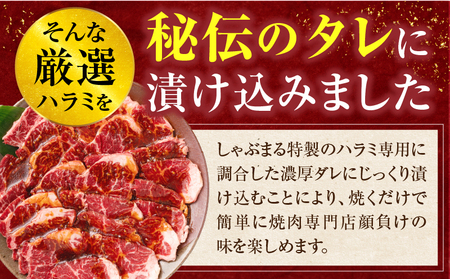 やわらか牛ハラミ焼肉　秘伝のタレ漬け2kg(250g×8P) | 牛肉 焼肉 タレ 漬け 秘伝 柔らかい 味付き やきにく ハラミ 希少 小分け 厚切り 冷凍 BBQ バーベキュー 香川県 三木町 国産 おすすめ |_mk146-028