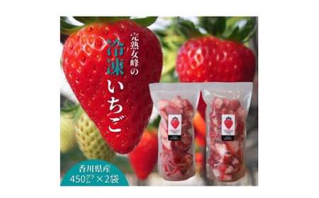 【苺ファーム森本】完熟女峰の冷凍いちご 450g×2袋 ≪IDOMALL セレクト≫|スイーツ いちご ストロベリー 女峰 苺 ジャム いちごジャム 冷凍 フルーツ 旬 果物 香川県 デザート 青果物 贈答 プレゼント 贈り物 おすすめ|_mk048-010
