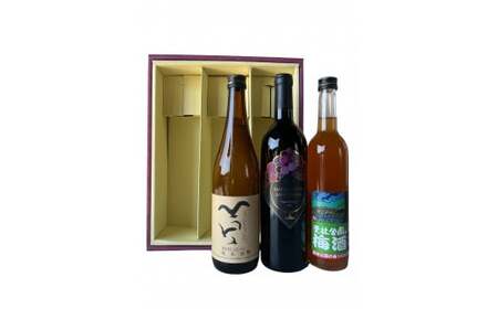 「瀬戸・たかまつネットワーク」蔵元のこだわり　讃岐の地酒セットA(さぬきワイン750ml・小豆島酒造 うとうと720ml・綾菊酒造 栗林公園の梅酒500ml)（瀬戸・高松広域連携中枢都市圏共通返礼品） | お酒 酒 ワイン 日本酒 母 父 梅酒 すっきり 爽やか 地酒 セット ギフト 贈答 香川県 三木町 |_mk097-003