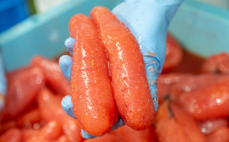 定期便 6ヶ月 明太子 さかえや 頑張れ小郡市！蔵出し明太子 ギフト 300g×毎月6回 叶え星文様 オリジナルタオル付