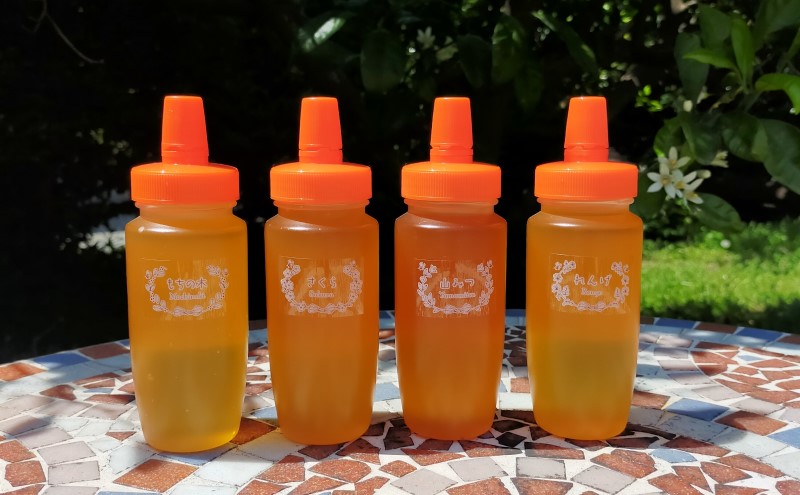 はちみつ 国産 天然 はちみつ 250g×4本 セット やまみつ&さくら&もちのき&れんげ ハチミツ 蜂蜜