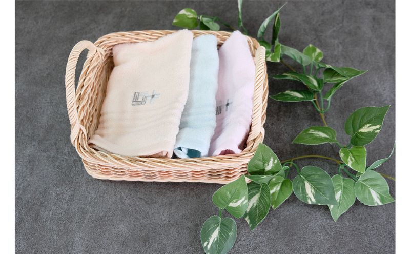 籐の角形手編みかご　手つき（中）[カラーラタン彩都]