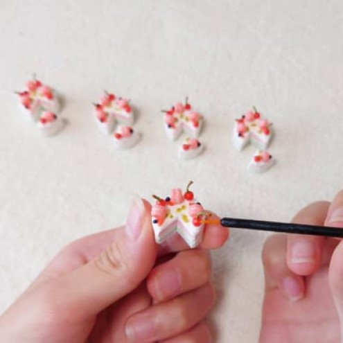 インテリア 本物そっくり！かわいい ミニチュア ケーキ屋さん セット 雑貨