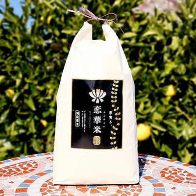 定期便 3回 ハニーベル 昔ながらの有機れんげ栽培 「恋華米ロイヤル」 玄米 5kg×3カ月