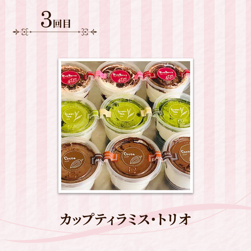 定期便 3回 アラカルト×3カ月コース 低糖質 スイーツ ケーキ クッキー デザート