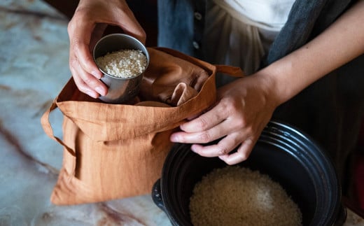 柿渋染 米袋 4kg用 縦約40cm×横約23cm