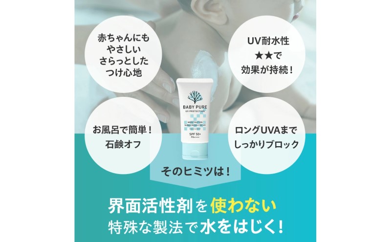 日焼け止め ベイビーピュア UVクリーム SPF50+ PA++++ 日焼け 日焼け対策 UV対策 顔 からだ