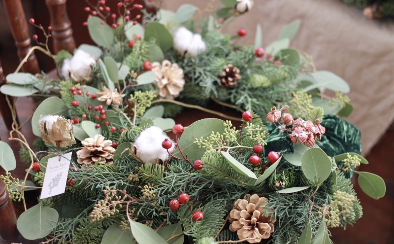 リース 森の薫りのクリスマスリース Lサイズ インテリア