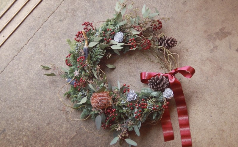 リース 森の薫りのクリスマスリース Lサイズ インテリア