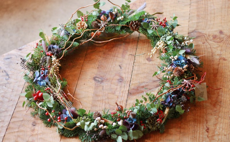 リース 森の薫りのクリスマスリース Lサイズ インテリア
