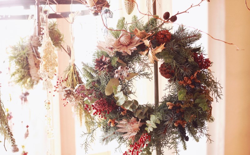 リース 森の薫りのクリスマスリース Mサイズ インテリア