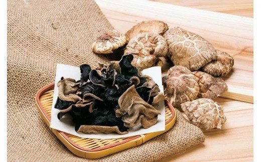 山の幸詰合C（乾し椎茸どんこ、黒きくらげ、ドレッシング、かぼすポン酢）＜106-009_7＞