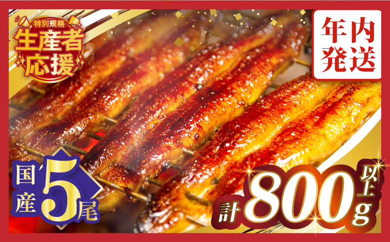 年内発送うなぎ５尾