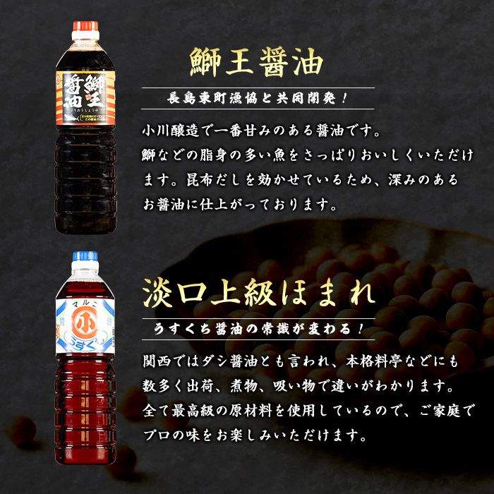 こだわりの鰤王醤油セット(計4L)【小川醸造】_ogawa-7280
