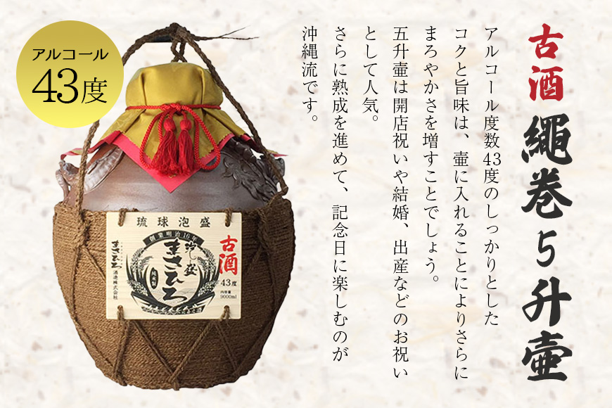 古酒繩巻5升壷