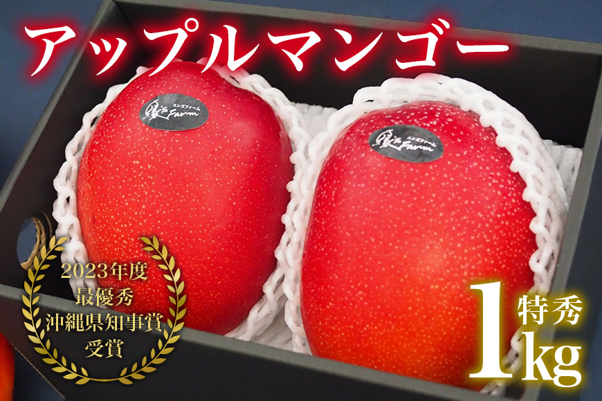 [2025年発送][令和5年度最優秀賞受賞]縁sファームのアップルマンゴー1kg(特秀)