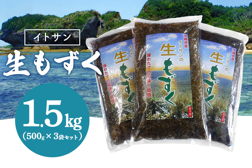 「イトサン」生もずく1.5kg（500g×3袋） 13-2